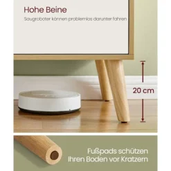 Rootz TV -kabinet - Mediekonsol - Underholdningsstand - Brown & White - Stor opbevaring - 120 cm x 40 cm x 49 cm