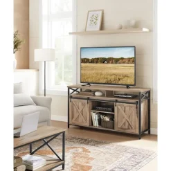Rootz TV -kabinet - Stand - Media Console - Robust stål - 40 x 147 x 76 cm - Op til 65 "TVS - Brown Black