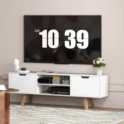 Rootz TV -kommode - TV -kabinet - Underholdningskonsol - Kabelstyring - 150 x 39 x 50 cm