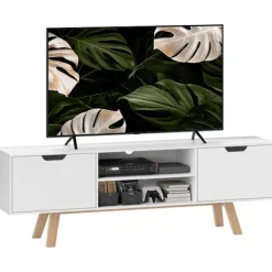 Rootz TV -kommode - TV -kabinet - Underholdningskonsol - Kabelstyring - 150 x 39 x 50 cm