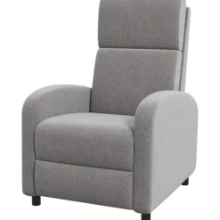Rootz Tv Lænestol - Fold-out Fodstøtte - Hvile Tv Stol - Kan vippes op til 160° - Relax Chair - Blødt stof - Højdensitetslomme - Stue - Flerlagsbræt - | Fyndiq