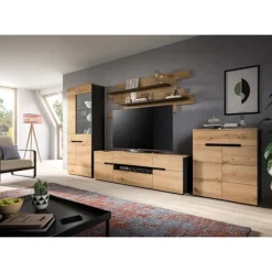 Rootz TV Lowboard - Media Console - Entertainment Stand - Ample Storage - 55x184x44 cm