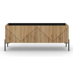 Rootz TV Lowboard - Media Cabinet - Underholdningsenhed - Rigelig opbevaring - 153x62x40 cm - Brown & Black