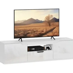 Rootz TV Lowboard - Mediekonsol - TV -stand - High Gloss Finish - Passer til tv -op til 65 