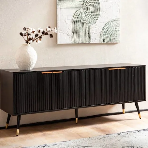 Rootz TV Underskab - Moderne Design - Lameldøre - Rigelig opbevaring - 150 cm x 60 cm x 39 cm