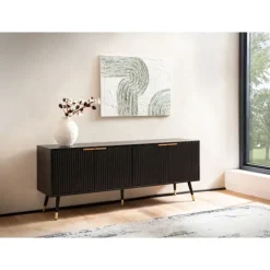 Rootz TV Underskab - Moderne Design - Lameldøre - Rigelig opbevaring - 150 cm x 60 cm x 39 cm