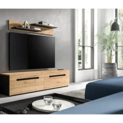 Rootz TV Unit - Media Stand - Entertainment Console - Easy Installation - Artisan Finish - 170 cm x 38 cm x 33 cm