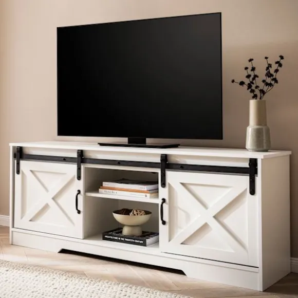 Rootz TV-enhed - Underholdningscenter - Mediestand - Moderne landlig stil - Rigelig opbevaring - 150 cm x 59,5 cm x 39,5 cm