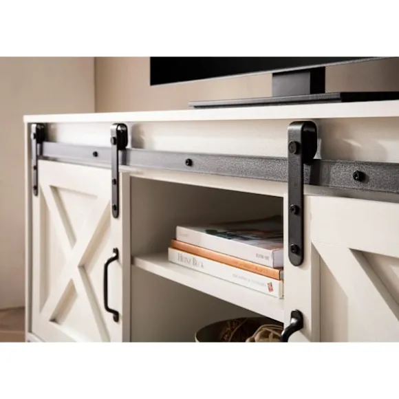 Rootz TV-enhed - Underholdningscenter - Mediestand - Moderne landlig stil - Rigelig opbevaring - 150 cm x 59,5 cm x 39,5 cm