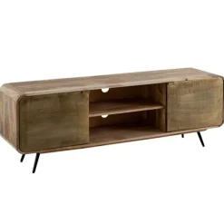Rootz tv-underskab - Mediekonsol - TV-stander - Expressive Wood Grain - Passer til tv'er op til 70" - 160 cm x 55 cm x 41 cm