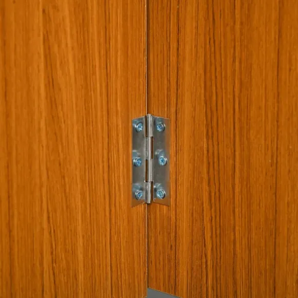 Rootz Udtrækkeligt spisebord - Foldebord - Mobilt moderne design - Glat - Løbende - Spånplade - Teak - Hvid - 120cm X 80cm X 73cm