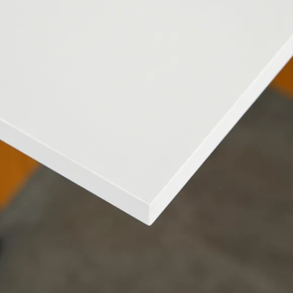 Rootz Udtrækkeligt spisebord - Foldebord - Mobilt moderne design - Glat - Løbende - Spånplade - Teak - Hvid - 120cm X 80cm X 73cm