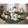 Rootz Udvideligt spisebord - middagsbord - justerbar bord - holdbar og let ren - 150-190x76x80 cm - Hvid & grå replika