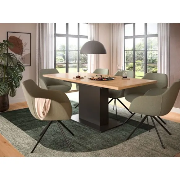 Rootz Udvideligt spisebord - Udvideligt spisebord - Justerbar tabel - holdbar, let at rengøre - 150-190 cm x 76 cm x 80 cm
