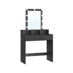 Rootz Vanity Makeup Bord - Toiletbord - Kosmetisk organisering - LED-belyst spejl - 120 cm x 50 cm x 75 cm