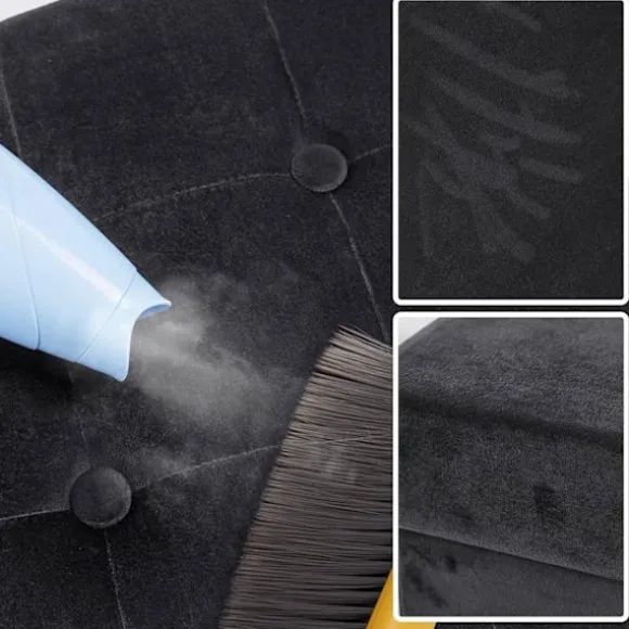 Rootz Velvet Opbevaringsskammel - Osmannisk - Fodstøtte - 118L Kapacitet - Foldbar og bærbar - Luksuriøs Velvet Finish - 110 cm x 38 cm x 37,5 cm