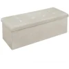 Rootz Velvet Opbevaringsskammel - Ottoman, Fodstøtte - 118L Kapacitet, Sammenfoldelig, Holdbar - 110 cm x 38 cm x 37,5 cm