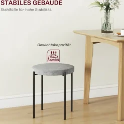 Rootz Velvet spisestuestole Sæt med 4 - Stabelbare køkkenskamler - Polstrede møbler - Elegant design - Pladsbesparende - 41,5 cm x 41,5 cm x 46 cm