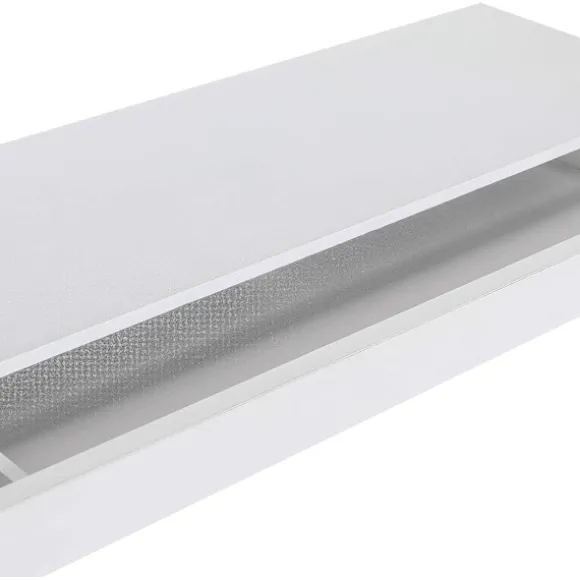 Rootz væghylde - Vægmonteret hylde - Flydende hylde - MDF flydende hylde med skuffe - Hvid - 40 cm x 25 cm x 5 cm - Yderligere opbevaring