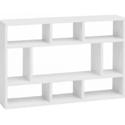 Rootz væghylde hvid 75x51x16 cm hængehylde i træ moderne - Design vægplade frit svævende - Træhylde til væggen - Reol Smal - Dekorativ hylde svævende | Fyndiq