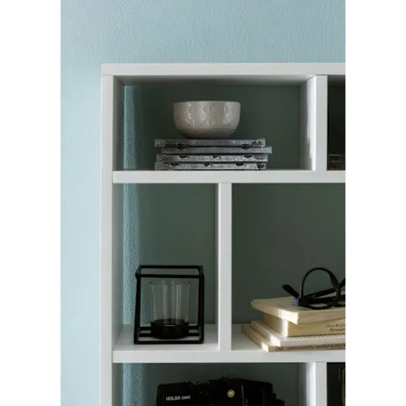 Rootz væghylde hvid 75x51x16 cm hængehylde i træ moderne - Design vægplade frit svævende - Træhylde til væggen - Reol Smal - Dekorativ hylde svævende | Fyndiq