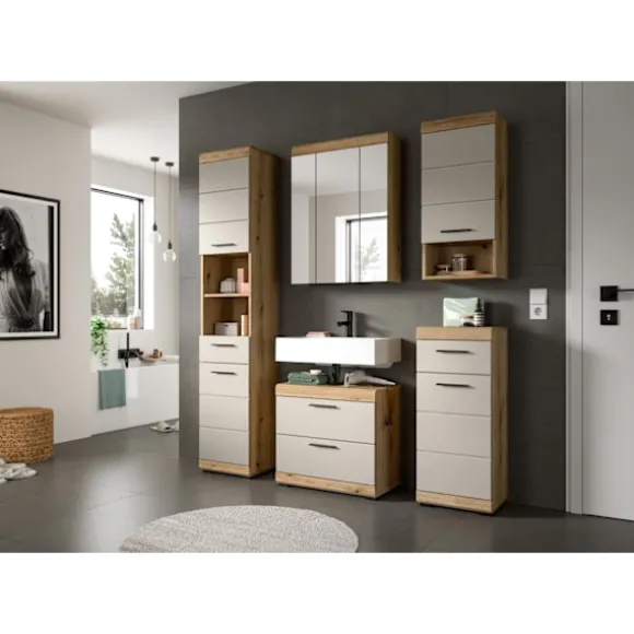 Rootz vægmonteret basiskab - opbevaringsenhed - arrangør - kompakt design - MDF front - 37x79x24cm