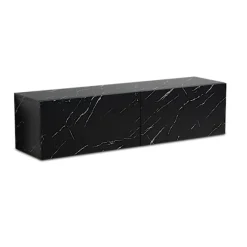 Rootz vægmonteret tv-skab - Mediekonsol - Underholdningsenhed - Ridsefast - 120 cm x 30 cm x 30 cm - MDF med marmorlook