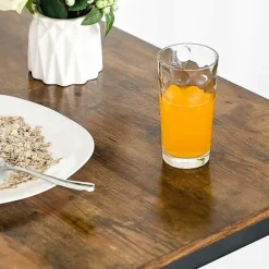 Rootz Vintage barbordssæt - Mørkebrunt pubbord - Bistrosæt i spånplade - Jernstel - 120 cm x 60 cm x 90 cm - 40 cm x 30 cm x 65 cm skamler - 24,5 kg - | Fyndiq