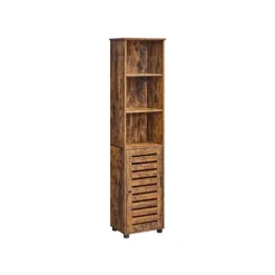 Rootz Vintage Brown spånplade højskab - Opbevaringsenhed - Skab - Anti-Tip-enhed - 40 cm x 30 cm x 167 cm - Organiser dit rum - Robust konstruktion - | Fyndiq