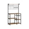Rootz Vintage brun-sort køkkenopbevaringsstativ - spånpladestålorganisering - Pantryhylde - Heavy Duty - 42 cm x 90 cm x 167,3 cm
