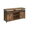 Rootz Vintage Brun-Sort TV Stand - Underholdningscenter - Mediekonsol - Spånplade og stål - 40 cm x 147 cm x 76 cm - Maks. Bæreevne 91 kg