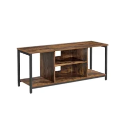 Rootz Vintage Brun-Sort TV-hylde - Underholdningsstativ - Mediekonsol - Spånplade og stål - 120 cm x 40 cm x 50 cm - Maks. belastning 40 kg - Nem mont | Fyndiq