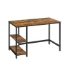 Rootz Vintage computerbord - Kontorbord - Studiebord - Stilfuldt design - Alsidige hylder - Nem montering - Spånplade og stål - 60 cm x 120 cm x 75 cm | Fyndiq