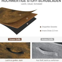 Rootz Vintage kommode - Industrielt opbevaringsskab - Kommode med 5 skuffer - Metalramme - 100 cm x 54 cm x 30 cm