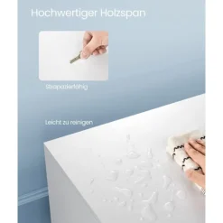 Rootz White Chipboard TV-skab - Underholdningscenter - Mediekonsol - Rummelig opbevaring - Robust konstruktion - Moderne design - 40cm x 140cm x 50cm | Fyndiq