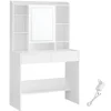 Rootz White Toiletbord - Spånplader - Makeup Skrivebord - Opbevaringsorganer - 40 cm x 90 cm x 144,7 cm - 31,6 kg - 100 kg Belastningskapacitet