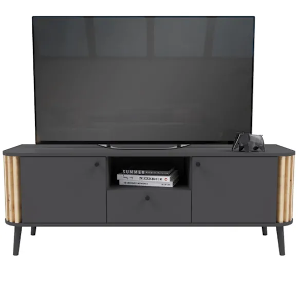 Rootz Wood Material Chest of skuffer - Gray Lowboard Pure - Artisan Oak NB - 138 cm x 50 cm x 40 cm - Bæredygtig FSC -certificerede møbler