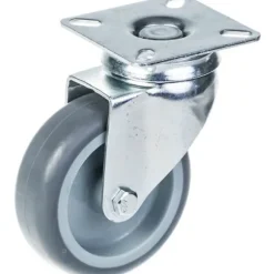 Roulette - Zhongshan Longway - 75mm - Gummi - Drejbar - Kapacitet 120kg - Sæt af 2 Grå