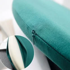Rund Memory Foam Pude Komfortabel Åndbar Polstret Betræk Vasket Måtte Til Hjem Soveværelse Stue Mørkegrå Dark Grey Dark Grey 35cm
