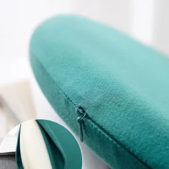 Rund Pude Memory Foam Pude Hjemmepude Tatami Pude Helårs Aftagelig Vaskbar til Stole Tatami Stue Grå