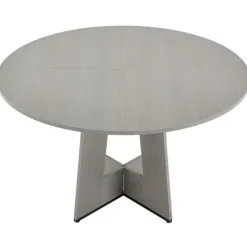 Rund Spisebord - DUOKU - 120 cm - Træ - 4 Pladser - Rustikt Cirkulært Møbel