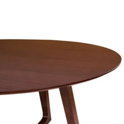 Rund spisebord 137x76 cm valnøddekor brun