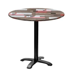Runde bord Ø 80 cm - model Bazila redden træ Flerfärgad