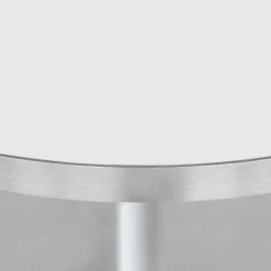Runde bord Ø 70 cm - model Round hvid fod hvid kanter i inox Vit