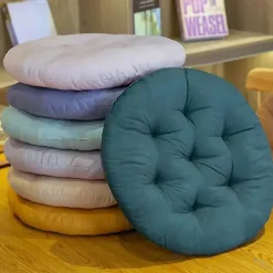 Runde Siddepuder 40cm (2 stk) - Ortopædiske Stolepuder - Komfortable Siddepuder (blå, 2-pak)