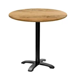 Rundt bord Ø 80 cm - model Bazila slovensk egetræ brun