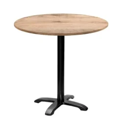 Rundt bord Ø 80 cm - model Bazila naturlig tannin brun