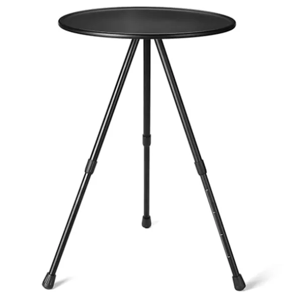 Rundt Klapbord Sort Ultralet Løftbart Aluminiumlegering Klapbord til Udendørs Picnic Rejser