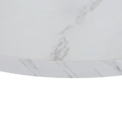 Rundt sidebord i marmorlook med 2 niveauer