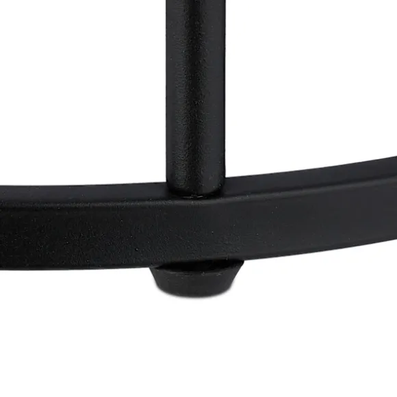 Rundt sidebord i marmorlook med 2 niveauer